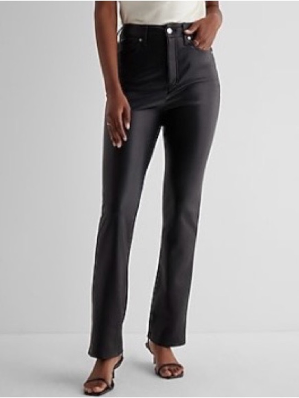 Super High Waisted Faux Leather
'90s Slim Pant